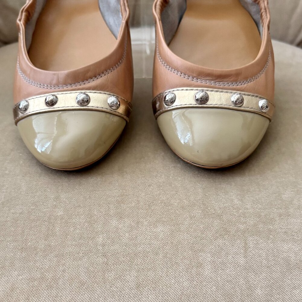 Auth. TOD'S Italy Genuine Leather & Patent Gommino Ballet Scrunch Driving Shoes - Picture 3 of 7